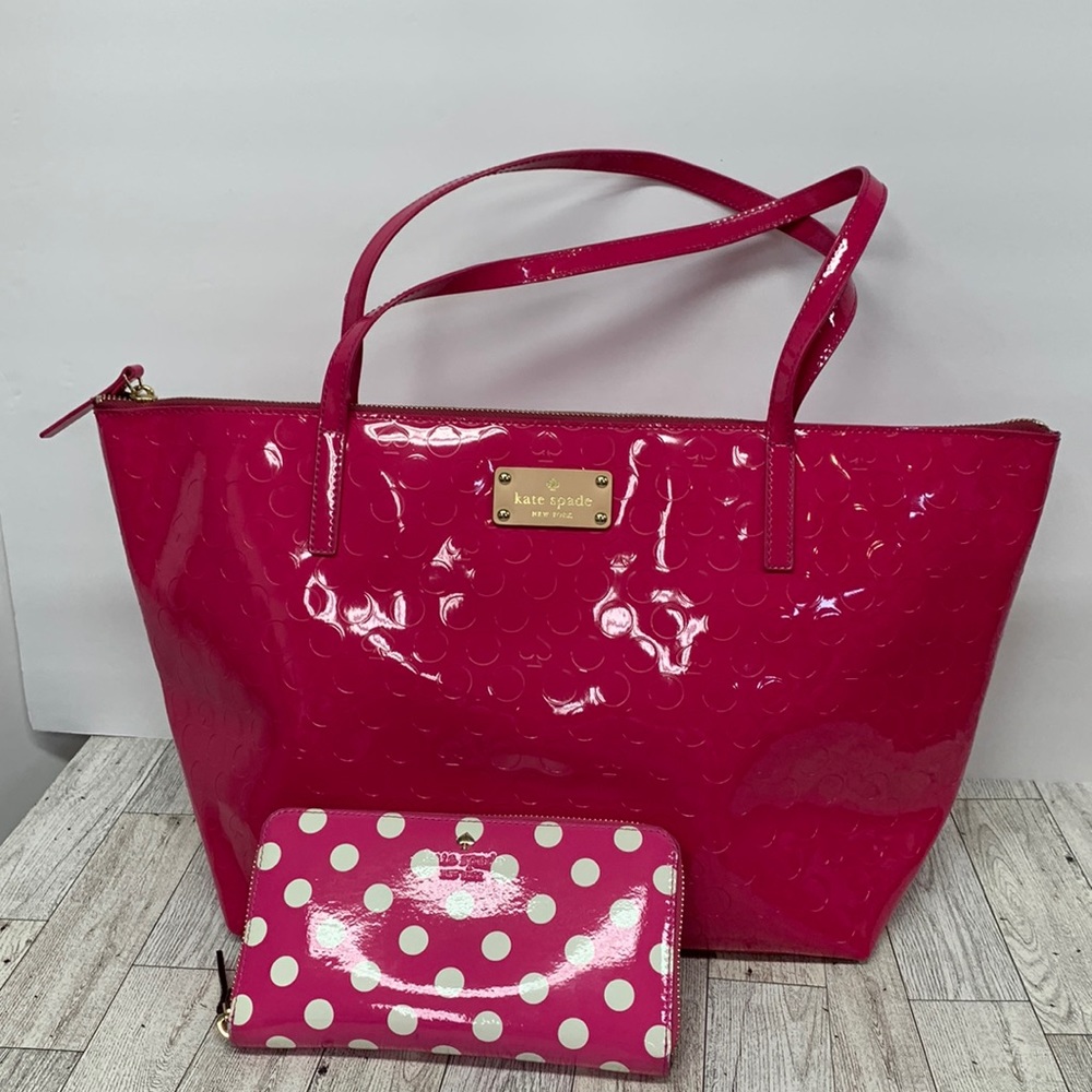 Kate Spade pink bag and wallet